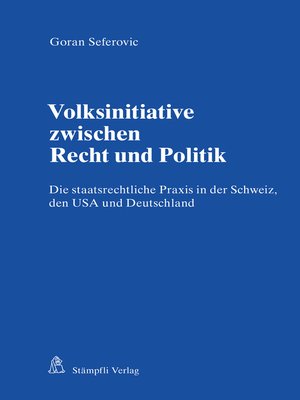 cover image of Volksinitiative zwischen Recht und Politik